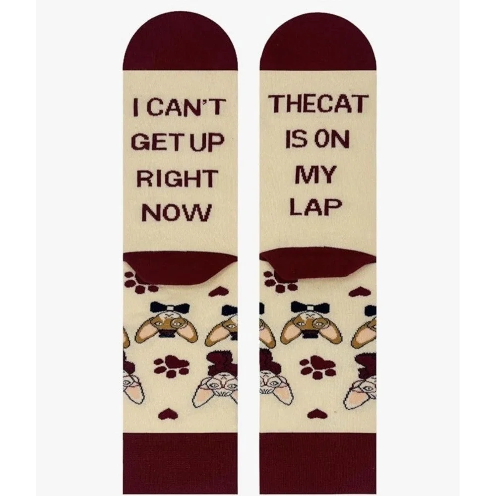 Womens Novelty Socks Cat Lovers Gift Stocking Stuffer Hairless 